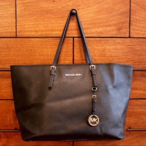 Black Saffiano Leather Michael Kors Tote